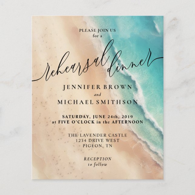 Flyer Janto Ocean Beach Watercolor Summer (Frente)