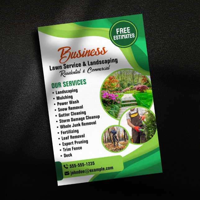 Flyer Jardim e Laranja Cuidados com o Jardim e Serviço d (Criador carregado)