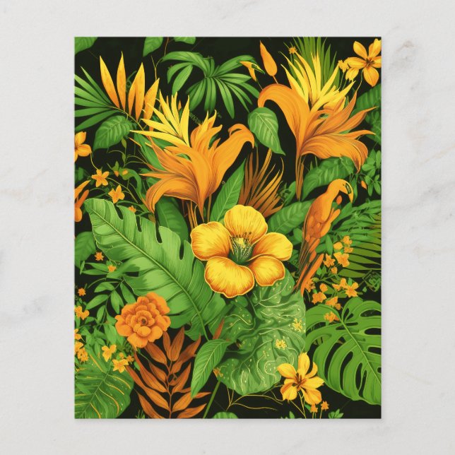 Flyer Jardim Floral Flor Planta Verde Natureza (Frente)