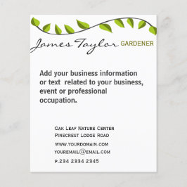 Flyer Jardim Folha Jardinagem Verde
