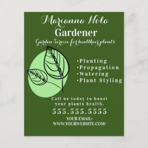Flyer Jardinagem Paisagismo Jardineiro Plantas Negócios