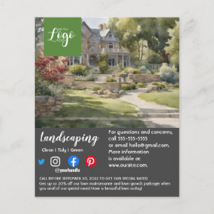 Flyer jardineiro paisagista cirurgião arborista
