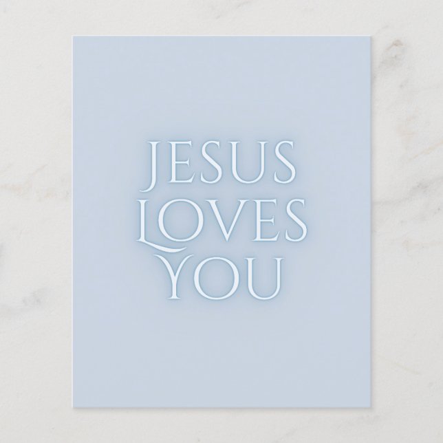 Flyer Jesus ama Design da tipografia cristã (Frente)