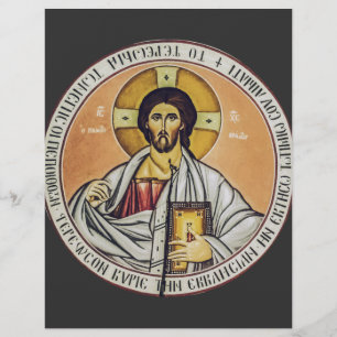 Flyer Jesus Cristo Pantocrator  cúpula da Igreja