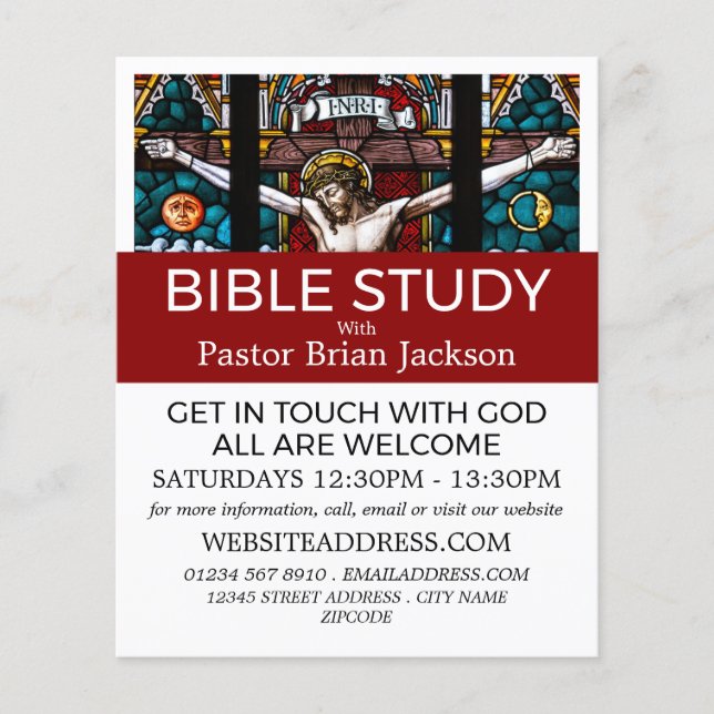 Flyer Jesus na Cruz, Bíblia cristã (Frente)