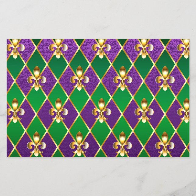 Flyer Jewelry Background Mardi Gras (Frente)