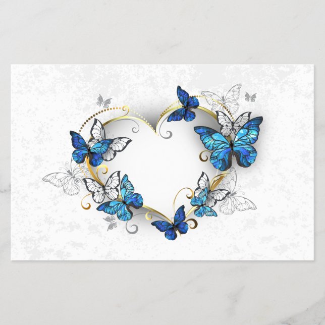 Flyer Jewelry Heart with Butterflies Morpho (Frente)