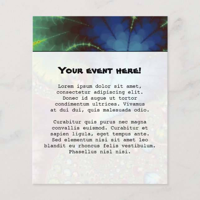 Flyer Joanie 50 Arte Fractal (Frente)