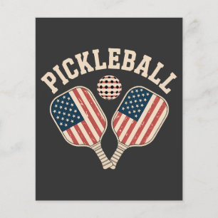 Flyer Jogador de Pickleball da Bandeira dos EUA