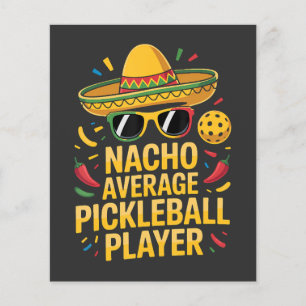 Flyer Jogador de pickleball não médio