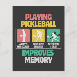 Flyer Jogar Pickleball Melhora a Memória