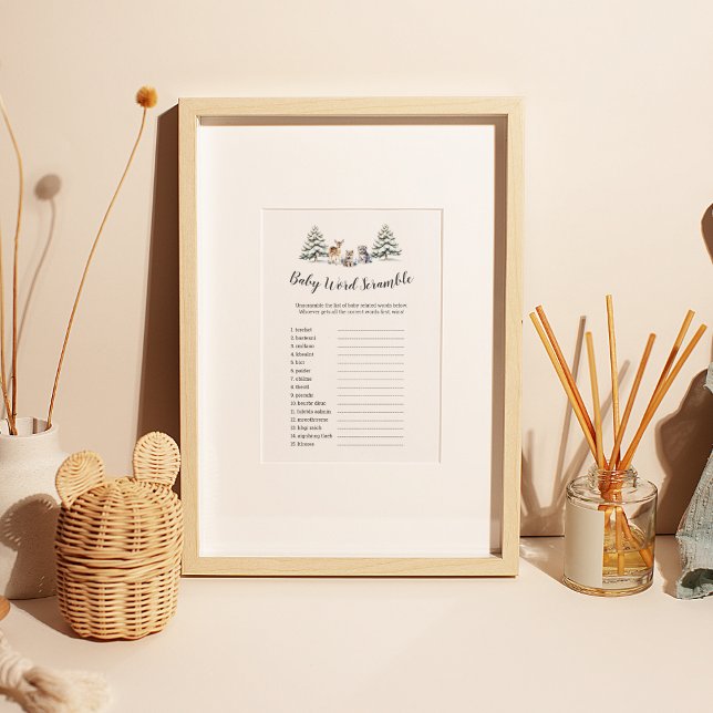 Flyer Jogo "Baby Word Scramble" Animais da Floresta de i (Criador carregado)