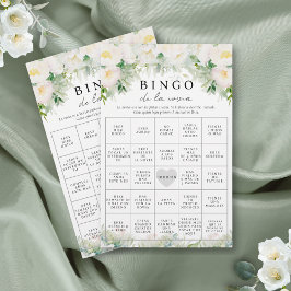 Flyer Jogo Bingo do Chá de panela Inglês Bilíngue