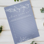 Flyer Jogo das Flores do Pergueiro Onde Estávamos<br><div class="desc">Jogo de Chá de panela das Flores Periwinkle. Itens correspondentes para concluir sua coleção de eventos estão disponíveis em nossa loja Zazzle!</div>