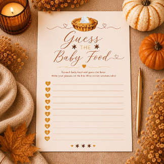 Flyer Jogo de Adivinhação da Comida de Bebê Little Cutie