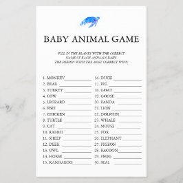 Flyer Jogo de Bebê Animal Debaixo do Mar Chá de Bebê
