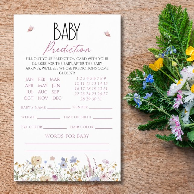 Flyer Jogo de Bebê Previsão Floral Pastel Churrasco de B (Criador carregado)