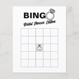 Flyer Jogo de Bingo de Chá de panela Minimalista