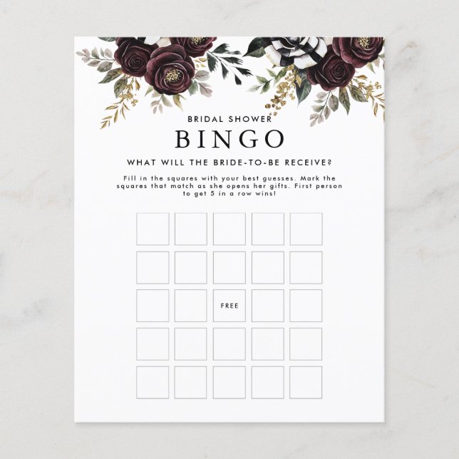 Flyer Jogo de Bingo para Chá de Noiva (Frente)