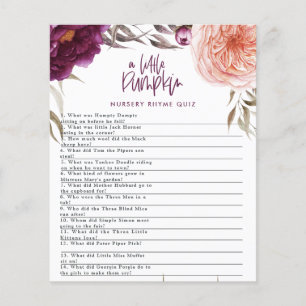 Flyer Jogo de chá de bebê de aguarela de abobrinha flora