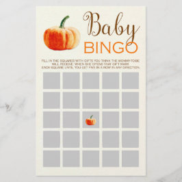Flyer Jogo de Chá de fraldas da Pumpkin Fall Russo Baby 