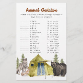 Flyer Jogo de Chá de fraldas do National Park - Animal G