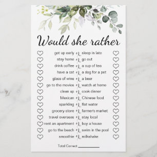 Flyer Jogo De Chá de panela Ela Ficaria Preferencialmen