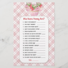 Flyer Jogo de Chá Rosa-Cupcake de Morango para Abelha