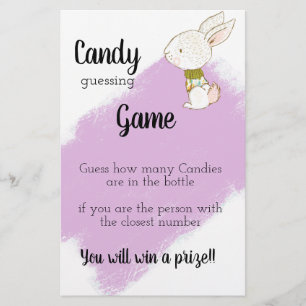 Flyer Jogo de Chás de fraldas Bunny - Candy
