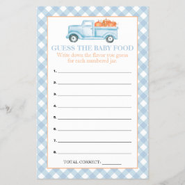Flyer Jogo de Chuva de Comida de Bebê Caminhão Azul Abób