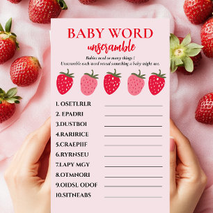 Flyer Jogo de Desembaralhamento de Palavras de Morango R