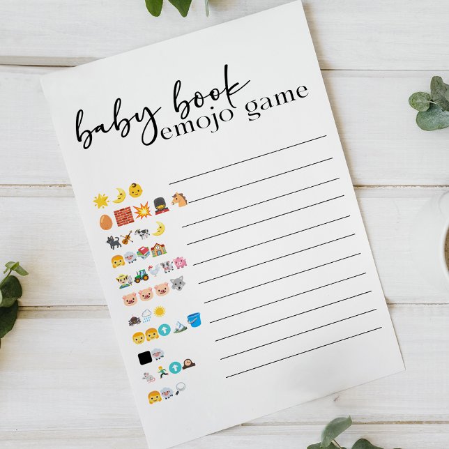 Flyer Jogo de Emoji do Livro de Bebê com Letra Moderna S (Criador carregado)