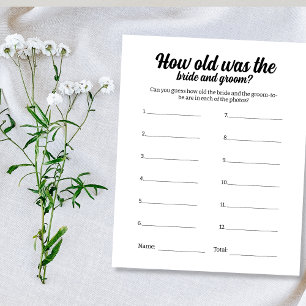 Flyer Jogo De festa de casamento Onde Eles Estavam Adivi