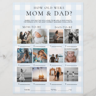 Flyer Jogo de Fotos de Quanto Eram Idosos a Mãe e o Pai