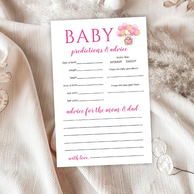 Flyer Jogo de Previsões de Bebês do Urso de Teddy (Criador carregado)