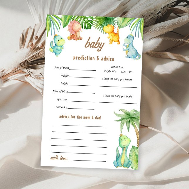 Flyer Jogo de Previsões de Dinossauros Bebês (Criador carregado)