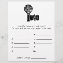 Flyer Jogo Do chá de panela Adivinha O Casamento Da Idad