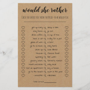 Flyer Jogo do chá de panela Ela Preferencialmente?