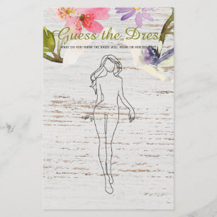 Flyer Jogo do chá de panela Madeira branca rosa acha qu