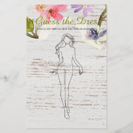 Flyer Jogo do chá de panela Madeira branca rosa acha que