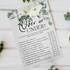 Flyer Jogo Floral Branco Marfim Sobre ou Abaixo