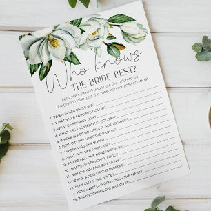 Flyer Jogo Floral Da Magolia Branca Que Conhece A Noiva