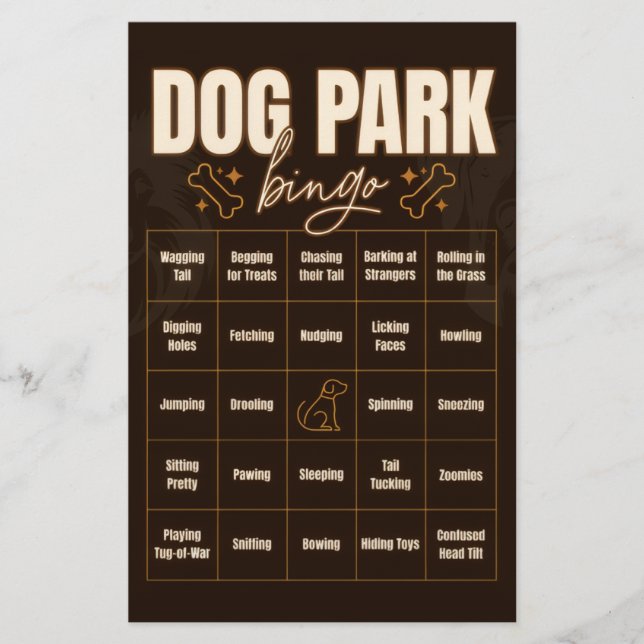Flyer Jogo Interativo de Bingo no Parque de Cães (Frente)