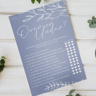 Flyer Jogo Periwinkle Flowers Game Over Under