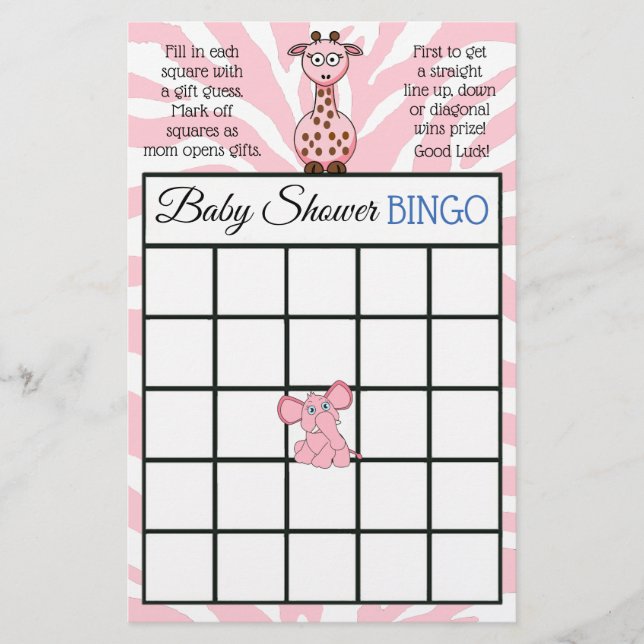 Flyer Jogos de chá de fraldas temáticos para animais da  (Frente)