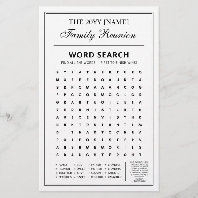 Flyer Jogos de Partido Editáveis, Jogos de Reunião Famil (Frente)