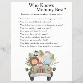 Flyer Jogos para Chá de Bebê Jungle Safari