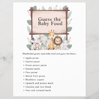 Flyer Jungle Safari Chá de fraldas Games