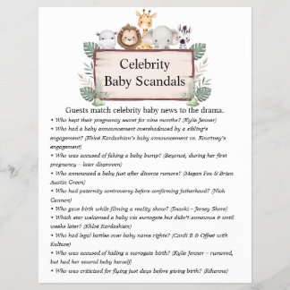 Flyer Jungle Safari Chá de fraldas Games