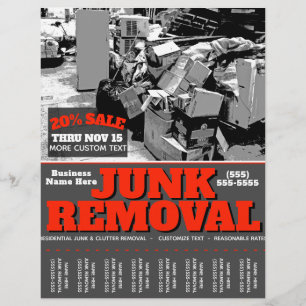 Flyer JUNK REMOVAL.GARBAGE HAULING Promo Tearsheet 2